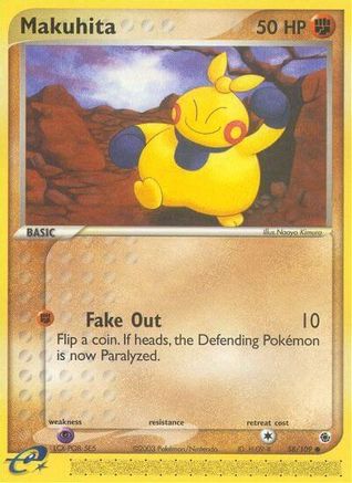 Makuhita 058/109 - Reverse Holofoil Ruby and Sapphire - Common