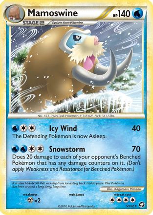 Mamoswine 005/102 - Reverse Holofoil Triumphant - Holo Rare