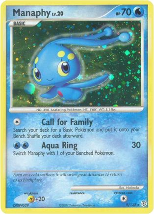 Manaphy 009/130 - Holofoil Diamond and Pearl - Holo Rare