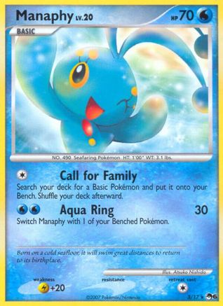 Manaphy 003/017 - Holofoil POP Series 6 - Rare