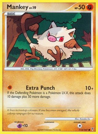 Mankey 112 - Reverse Holofoil Supreme Victors - Common