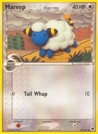 Mareep (Delta Species) 054/101 - Reverse Holofoil Dragon Frontiers - Common