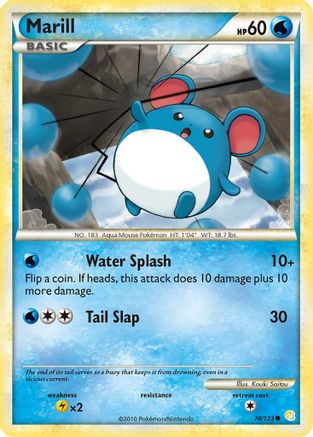 Marill 074/123 - Reverse Holofoil HeartGold SoulSilver - Common