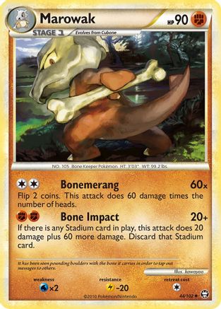 Marowak 044/102 - Reverse Holofoil Triumphant - Uncommon