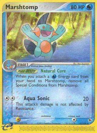 Marshtomp 041/109 - Reverse Holofoil Ruby and Sapphire - Uncommon
