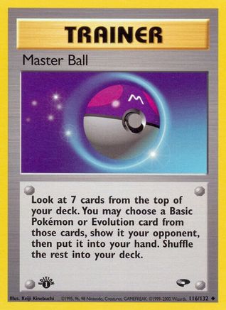 Master Ball 116/132 - 1st Edition Gym Challenge - Uncommon