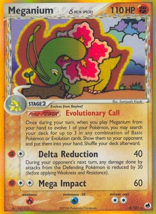 Meganium (Delta Species) 004 - Holofoil Dragon Frontiers - Holo Rare
