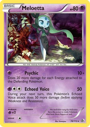 Meloetta (78) 078/113 - Holofoil Legendary Treasures - Holo Rare