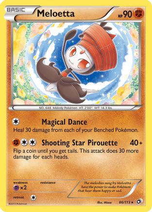 Meloetta (86) 086/113 - Reverse Holofoil Legendary Treasures - Rare
