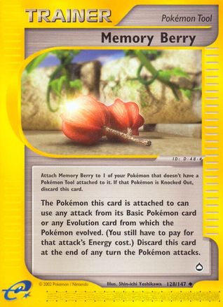 Memory Berry 128 - Reverse Holofoil Aquapolis - Uncommon