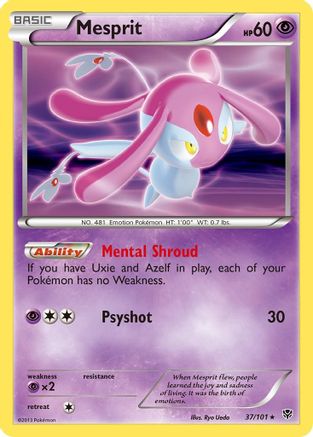 Mesprit 037/101 - Holofoil Plasma Blast - Holo Rare