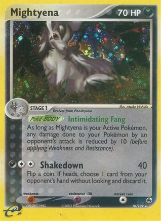 Mightyena 010/109 - Reverse Holofoil Ruby and Sapphire - Holo Rare