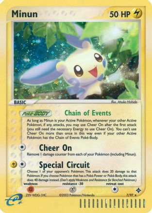 Minun 007 - Holofoil Dragon - Holo Rare