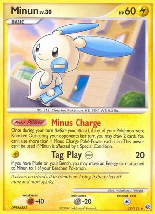 Minun 032/132 Secret Wonders - Rare