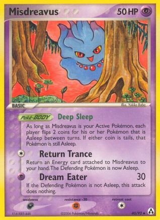 Misdreavus 040 - Reverse Holofoil Legend Maker - Uncommon