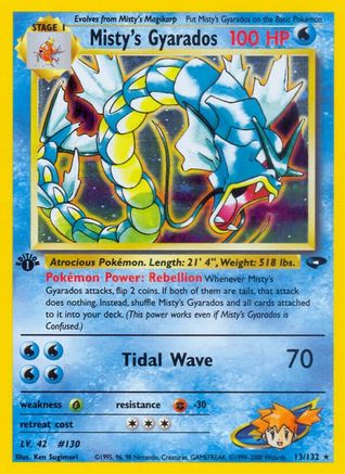 Misty's Gyarados 013/132 - 1st Edition Holofoil Gym Challenge - Holo Rare