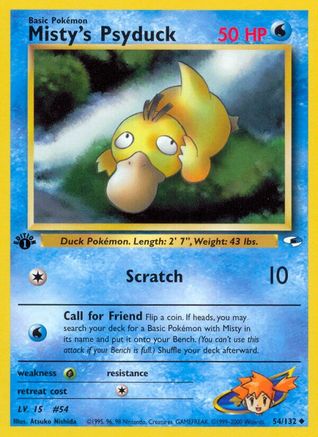 Misty's Psyduck 054/132 - 1st Edition Gym Heroes - Uncommon