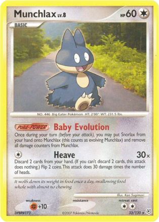 Munchlax 033/130 Diamond and Pearl - Rare
