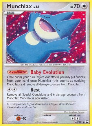 Munchlax (69) 069/111 - Reverse Holofoil Rising Rivals - Common
