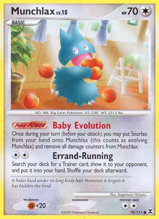 Munchlax (70) 070/111 - Reverse Holofoil Rising Rivals - Common