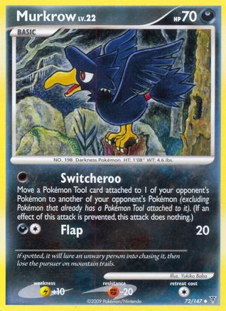 Murkrow 072 - Reverse Holofoil Supreme Victors - Uncommon