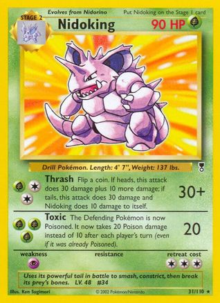 Nidoking 031 - Reverse Holofoil Legendary Collection - Rare