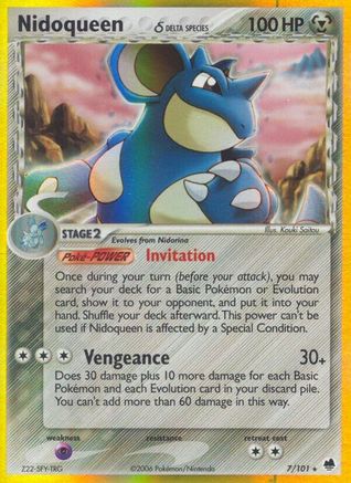 Nidoqueen (Delta Species) 007/101 - Holofoil Dragon Frontiers - Holo Rare