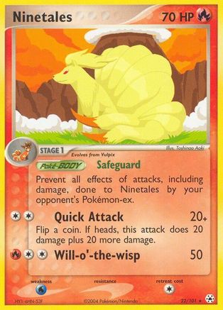 Ninetales 022 - Reverse Holofoil Hidden Legends - Rare