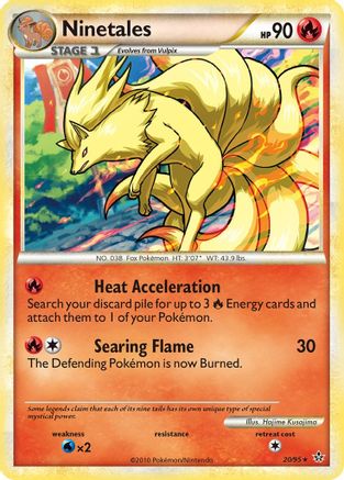 Ninetales 020 - Reverse Holofoil Unleashed - Rare
