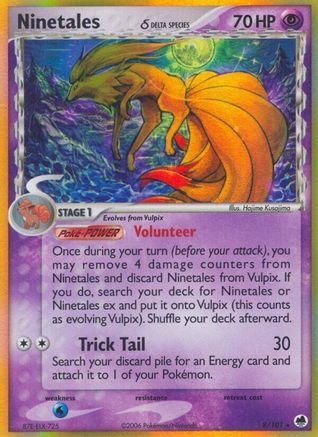 Ninetales (Delta Species) 008/101 - Holofoil Dragon Frontiers - Holo Rare
