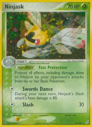 Ninjask 013 - Reverse Holofoil Deoxys - Holo Rare