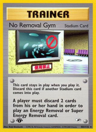 No Removal Gym 103/132 - 1st Edition Gym Heroes - Rare