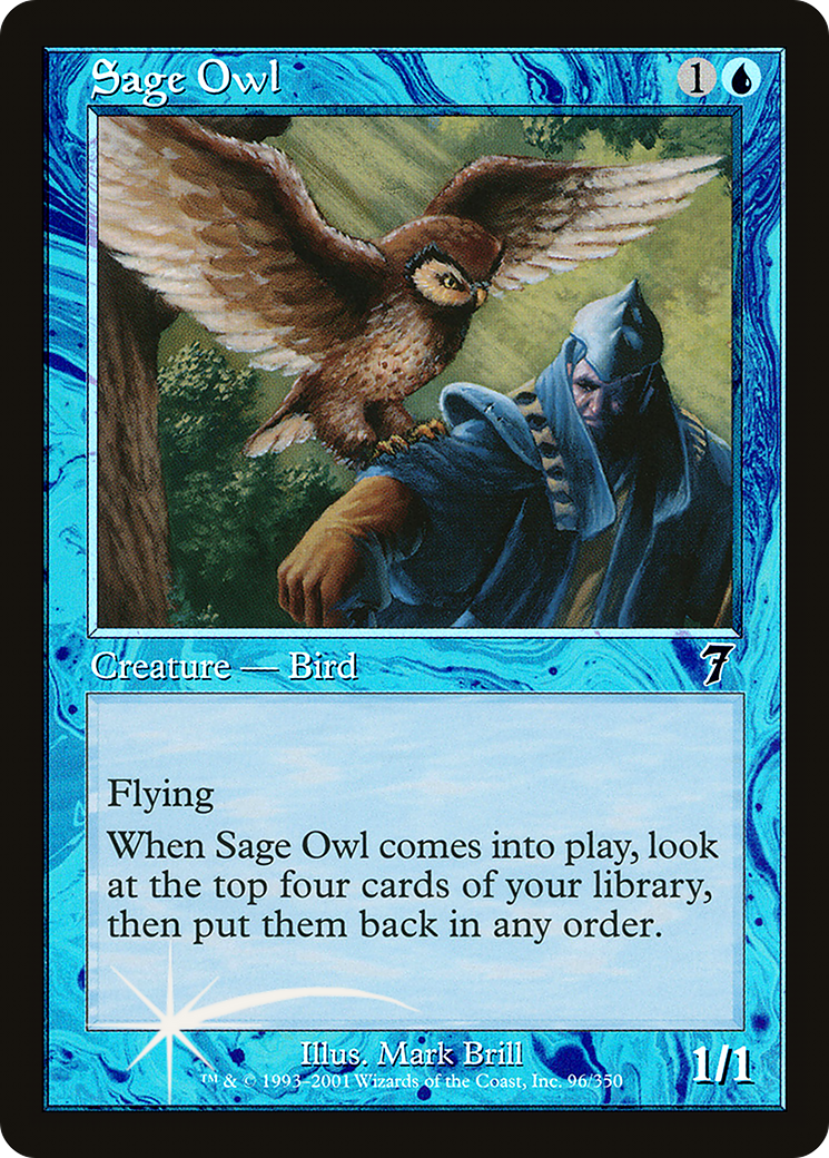 Sage Owl (7ED-96★) - 7th Edition Foil