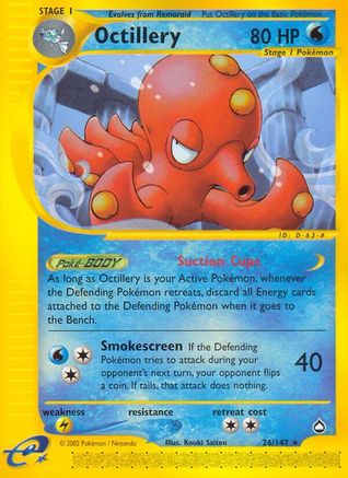 Octillery 026 Aquapolis - Rare