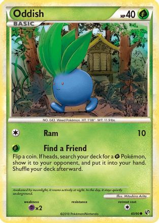 Oddish 060/90 - Reverse Holofoil Undaunted - Common