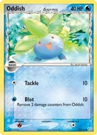 Oddish (Delta Species) 073/110 - Reverse Holofoil Holon Phantoms - Common