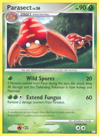 Parasect 058 Mysterious Treasures - Uncommon