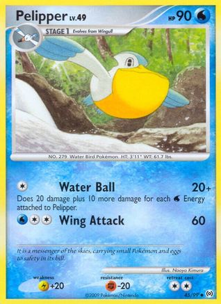 Pelipper (45) 045 - Reverse Holofoil Arceus - Uncommon