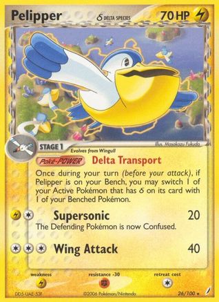Pelipper (Delta Species) 026/100 Crystal Guardians - Rare