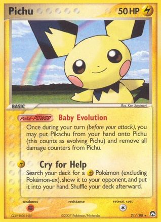 Pichu 021/108 Power Keepers - Rare