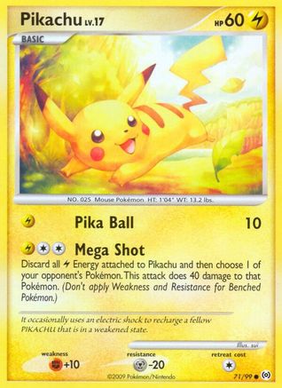 Pikachu 071/99 Arceus - Common