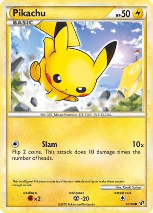 Pikachu 061/90 Undaunted - Common