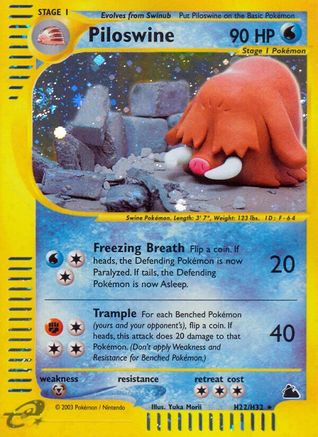 Piloswine (H22) H22 - Holofoil Skyridge - Holo Rare