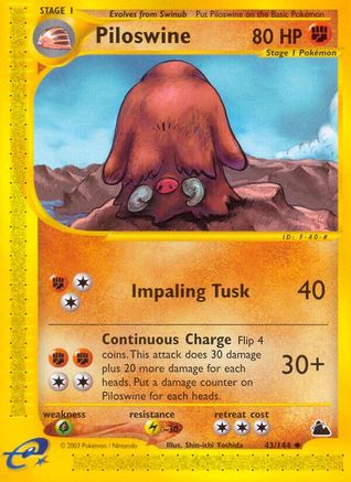 Piloswine (43) 043 Skyridge - Uncommon