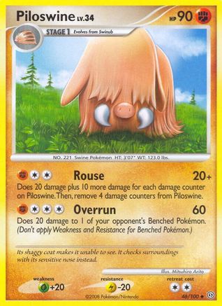 Piloswine 046 - Reverse Holofoil Stormfront - Uncommon