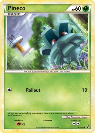 Pineco (62) 062 - Reverse Holofoil Undaunted - Common