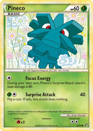 Pineco (63) 063 - Reverse Holofoil Undaunted - Common