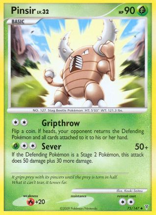 Pinsir 075 - Reverse Holofoil Supreme Victors - Uncommon