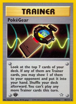 PokeGear 088/111 - 1st Edition Neo Genesis - Rare