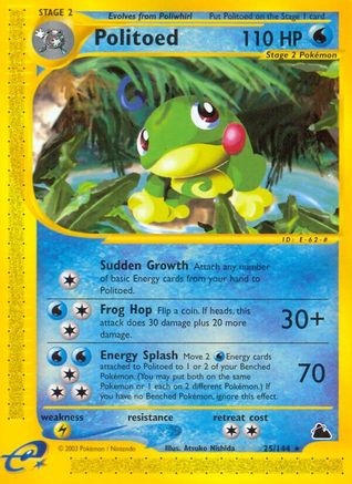 Politoed (25) 025 - Reverse Holofoil Skyridge - Rare
